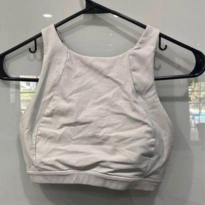 High Neck Lululemon Athletica Grey Sports Bra Work out Top Sz 6